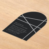 Simple Geometric Style Wedding Acryleinladungen (Ablage )