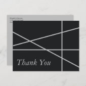 Simple Geometric Style Wedding Vielen Dank Postkarte (Vorne/Hinten)