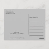 Simple Geometric Style Wedding Vielen Dank Postkarte (Rückseite)