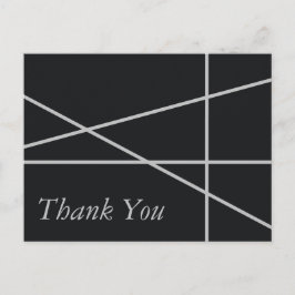 Simple Geometric Style Wedding Vielen Dank Postkarte