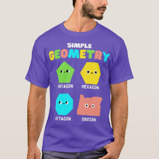 Simple Geometry Math Niedlich Faces Funny Shapes O T-Shirt
