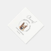 Simple German Shepherd Wedding Cocktail Napkins Serviette (Ecke)