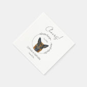 Simple German Shepherd Wedding Cocktail Napkins Serviette (Ecke)