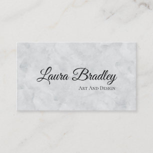 Simple Ghost White Marble Standard 3,5" x 2,0" Visitenkarte