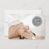 Simple Gift Certificate Custom Photo Logo Card (Rückseite)
