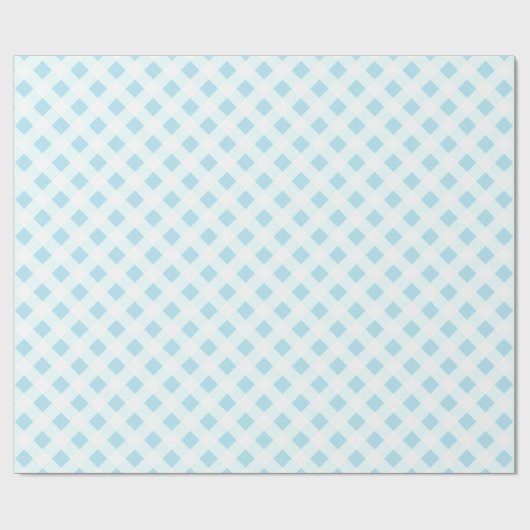 Simple Gingham Wrapping paper Baby Blue Geschenkpapier (Flach)