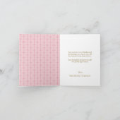 Simple Girl Cross Baptism Folded  Dankeskarte (Innenseite)