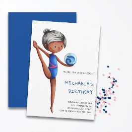 Simple Girl Rhythmic Gymnastics Birthday Party Einladung