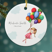 Simple Girl with Balloons Class of Abschluss Keramik Ornament