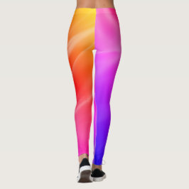 Simple Girly Abstrakt Ombre Pink Aurora Gradient Leggings