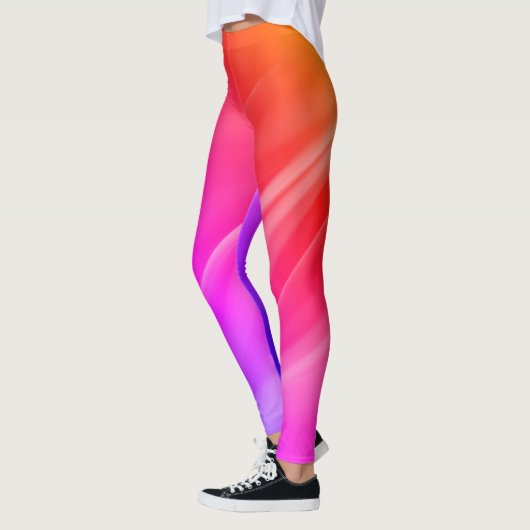 Simple Girly Abstrakt Ombre Pink Aurora Gradient Leggings (Links)