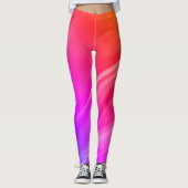 Simple Girly Abstrakt Ombre Pink Aurora Gradient Leggings (Vorderseite)