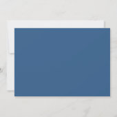 Simple Girly Light Navy Blue Name Stationery Mitteilungskarte (Rückseite)