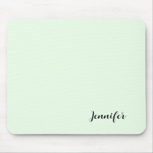 Simple Girly Personalisiert Script Mint Green Mousepad
