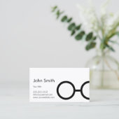 Simple Glasses Minimalistisch Writer Visitenkarte (Stehend Vorderseite)