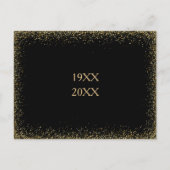 Simple Gliter Anniversary 50. Save the Date Ankündigungspostkarte (Rückseite)