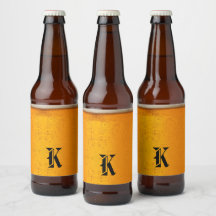 Simple Gold Beer Monogram Christmas party