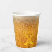 Simple Gold Beer Monogram Christmas party Pappbecher (Rückseite)