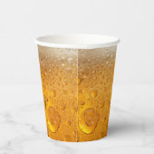 Simple Gold Beer Monogram Christmas party Pappbecher (Rechts)