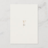 Simple Gold Boho Floral Wedding Begleitkarte (Rückseite)