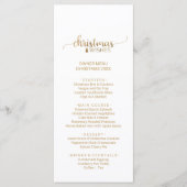 Simple Gold Calligraphy Christmas Menu Card Menükarte (Vorderseite)