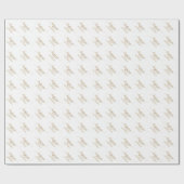 Simple Gold Calligraphy Custom Christmas Geschenkpapier (Flach)