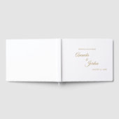 Simple Gold Calligraphy Gästebuch (Voll)