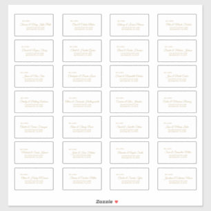 Simple Gold Calligraphy Guest Address Labels
