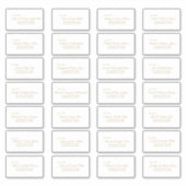 Simple Gold Calligraphy Guest Address Labels (Vorderseite)