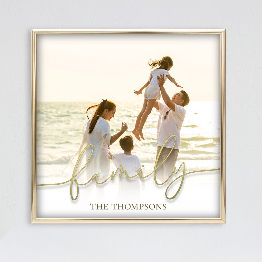 Simple Gold Calligraphy Script Family Typografie Fotodruck
