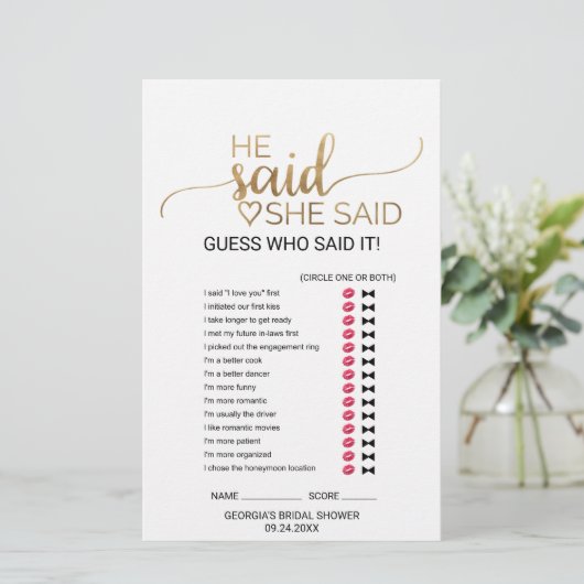 Simple Gold Calligraphy Wedding Word Search Game (Stehend Vorderseite)