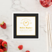 Simple Gold Cap Laurel Wreath Graduation Party Serviette (Beispiel)