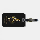 Simple Gold Clef Gepäckanhänger (Rückseite horizontal)