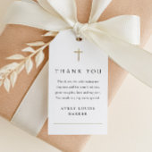 Simple Gold Cross Foto Taufe Vielen Dank Geschenkanhänger