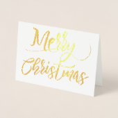 Simple Gold Foil Frohe Weihnachten Folienkarte (Vorderseite)