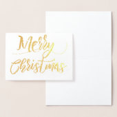 Simple Gold Foil Frohe Weihnachten Folienkarte (Anzeige)