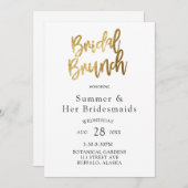 Simple Gold Foil Textures Bridesmaids Luncheon Einladung (Vorne/Hinten)
