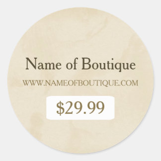 Simple Gold Grunge Moderne Boutique Preis Tags Runder Aufkleber