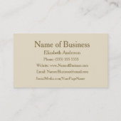 Simple Gold Grunge Moderner Beruflicher Minimalism Visitenkarte (Rückseite)