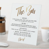 Simple Gold Handwriting Typografy Menu "The Bar" Sockelschild (In Situ)