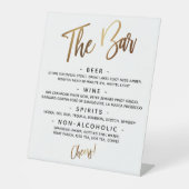Simple Gold Handwriting Typografy Menu "The Bar" Sockelschild (Vorderseite)
