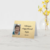 Simple Gold Happy Retirement Foto Glückwunsch Karte (Gelbe Blume)