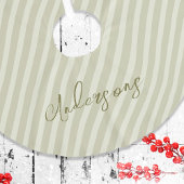 Simple Gold Holiday Stripes Kalligraphie Polyester Weihnachtsbaumdecke