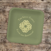 Simple Gold Irish Faith and Begorrah Quote Party Pappteller