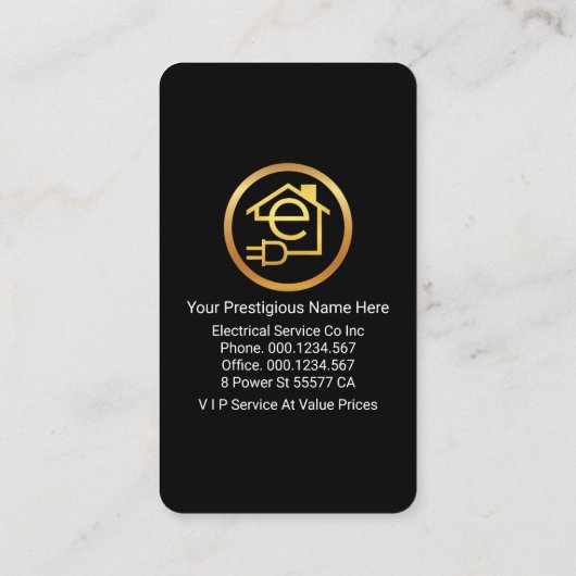 Simple Gold Light Bulb Powers Up Visitenkarte (Rückseite)
