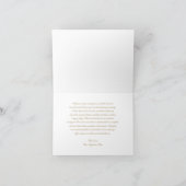 Simple Gold Monogram Formal Elegante Hochzeit Dankeskarte (Innenseite)