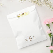 Simple Gold Monogram White Elegante Fevor Bag Geschenktütchen (Versiegelt)