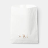 Simple Gold Monogram White Elegante Fevor Bag Geschenktütchen (Vorderseite)