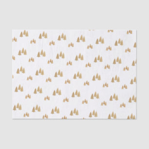 Simple Gold Pine Tree Muster Weihnachten Seidenpapier