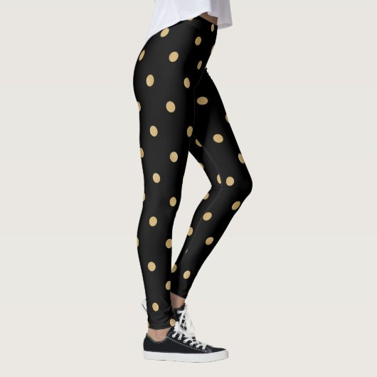 Simple Gold Polka Dots Leggings (Rechts)